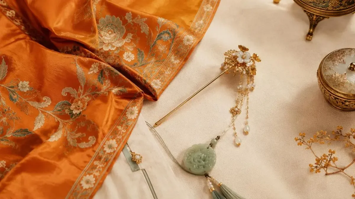 黄果短剧专题《锦衣细节控：服化道在线的古装大戏》封面，每一帧都能截图当壁纸